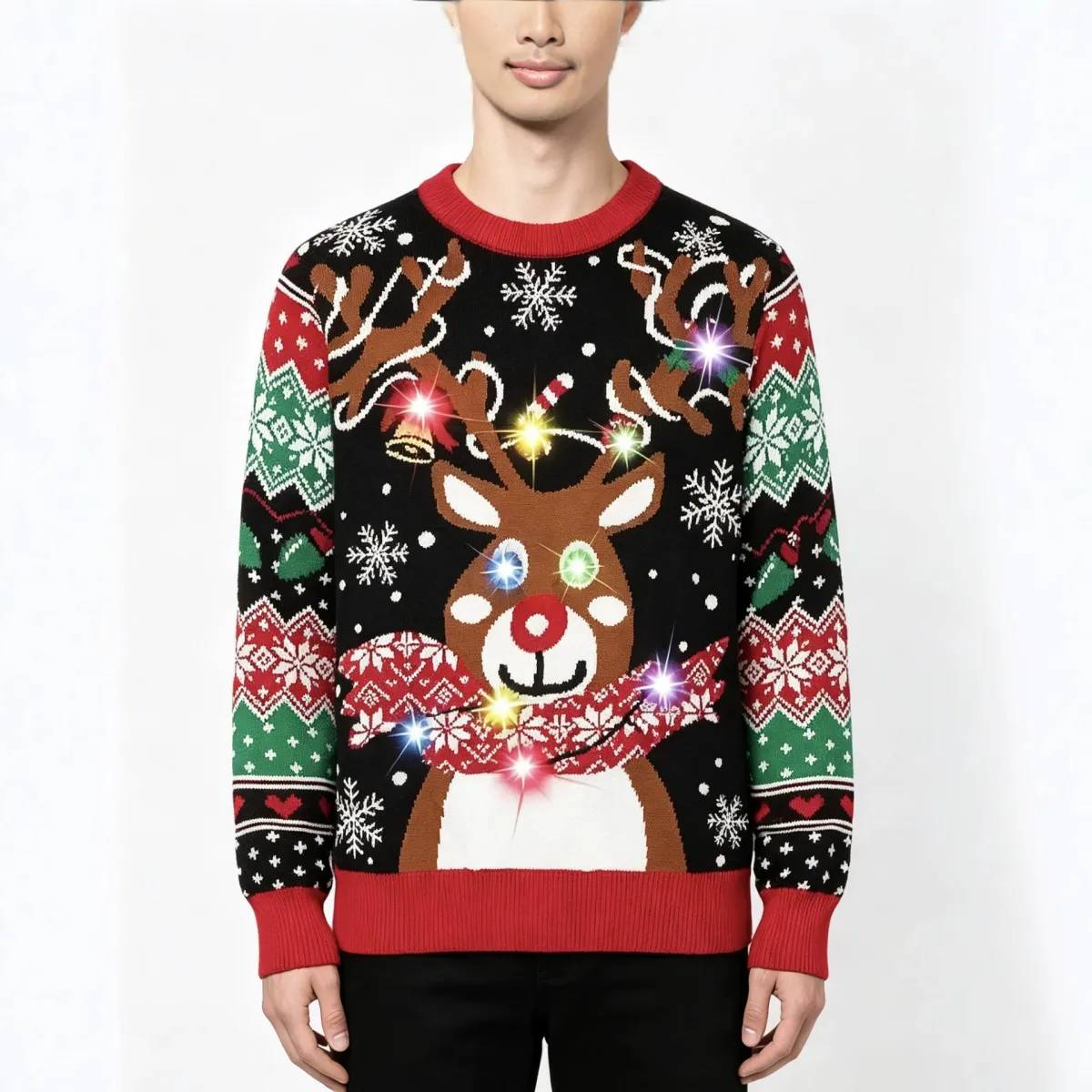 LED light-up ugly Christmas sweater