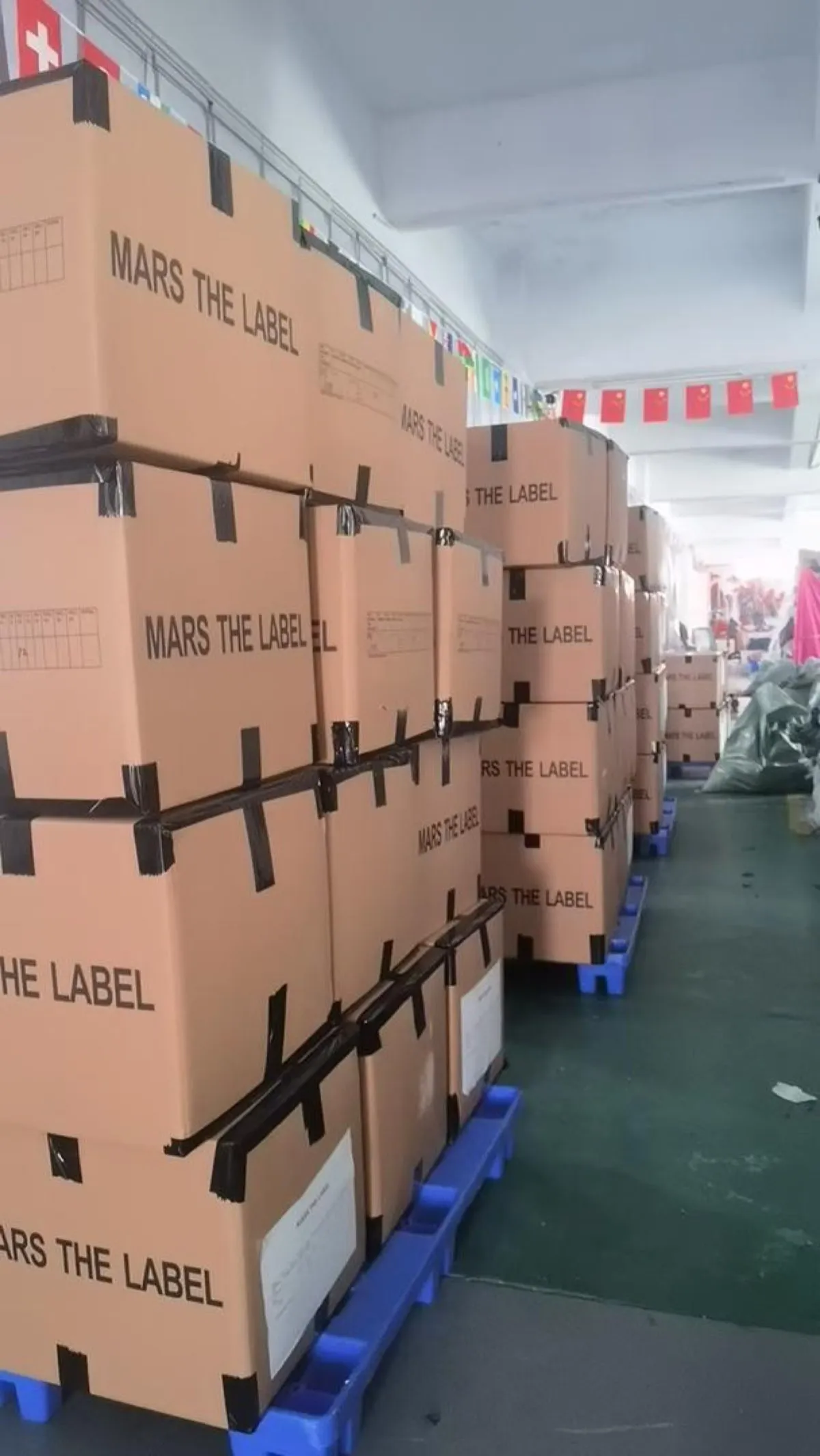 Palletized order ready for dispatch