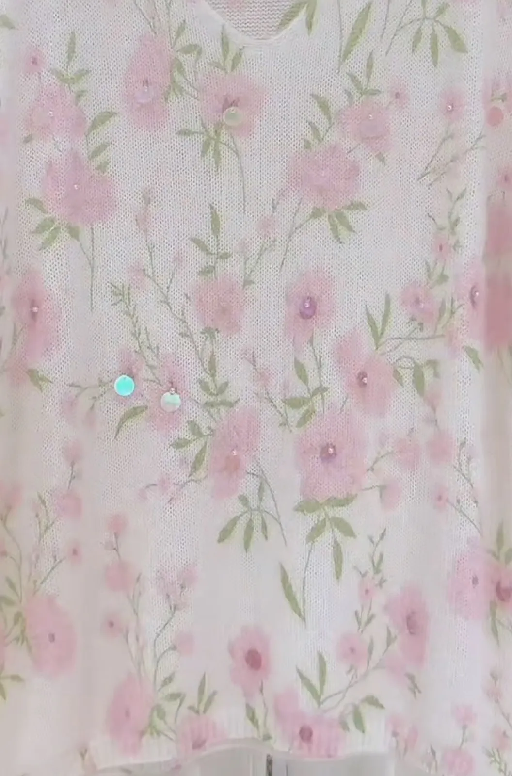 Pigment printing on a knitted sweater surface